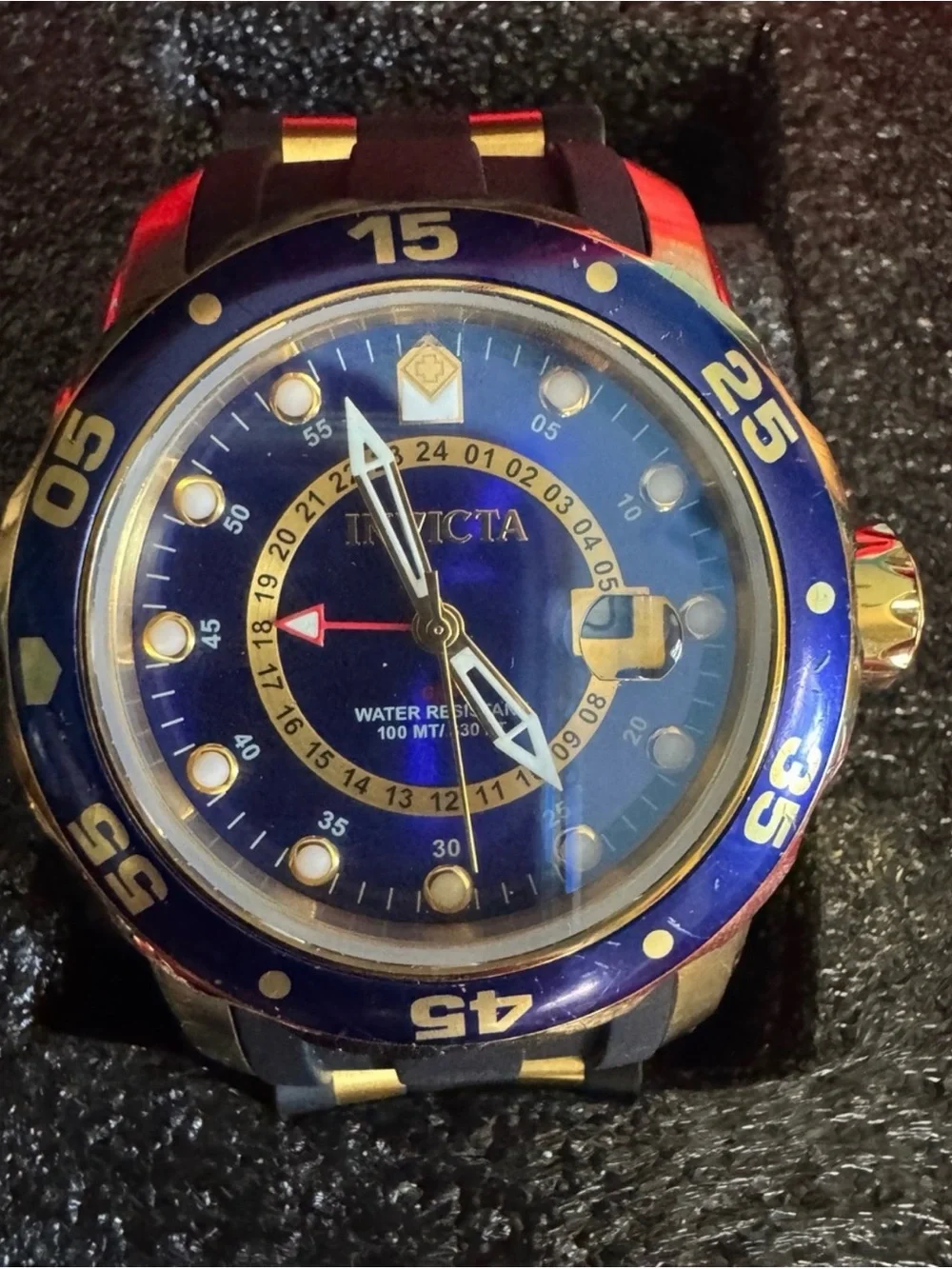 Invicta Blue and Gold Men's Sport Dive Watch